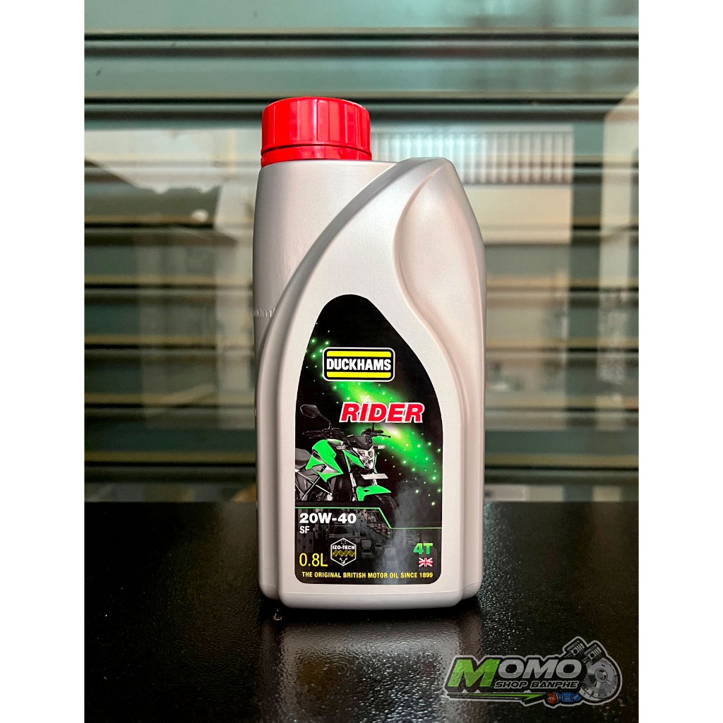 น้ำมันเครื่องรถมอเตอร์ไซค์  DUCKHAMS RIDER 4T 20W-40 ขนาด 0.8L