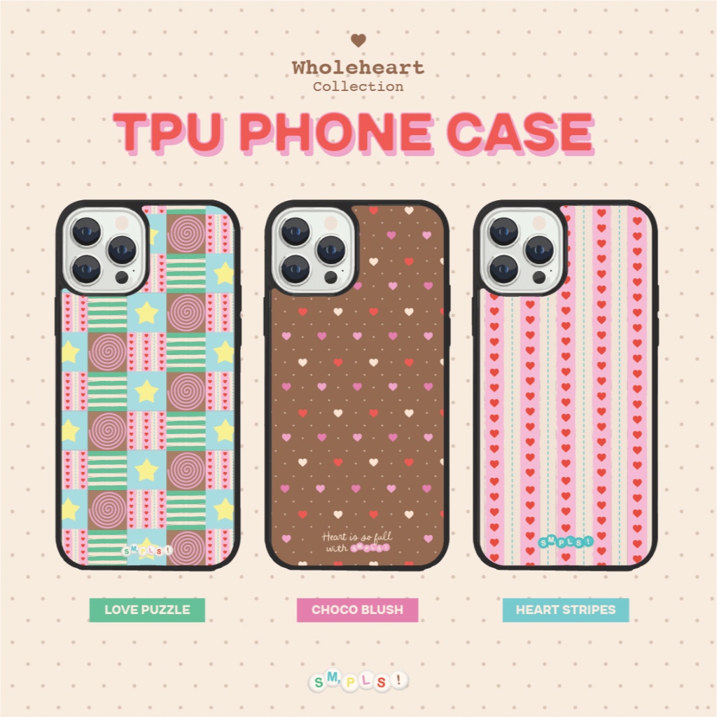 New in พร้อมส่ง TPU Phone Case เคสโทรศัพท์ของซิลิโคนดำ (Wholeheart col)