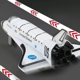 โมเดลกระสวยอวกาศ SPACE SHIP งานเหล็ก มีไฟ-มีเสียง มีลานวิ่งได้ เปิดตัวยานได้ ขนาด 14x11x6cm. 558813 #