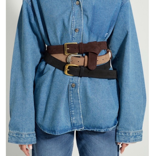 Bournes Loop Suede Belt เข็มขัดหนังแท้