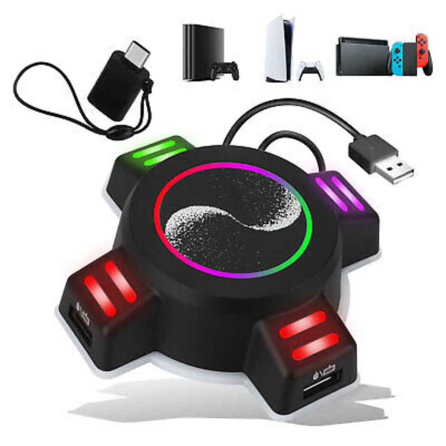 อะแดปเตอร์แปลงเมาส์ คีย์บอร์ด Game HUB Controller Converter ตัวแปลง สำหรับ Switch PS4 XBOX PS3 XSX