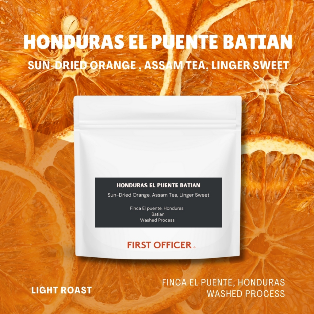 เมล็ดกาแฟ ฮอนดูรัส (คั่วอ่อน) Honduras El Puente Batian (Washed Process)