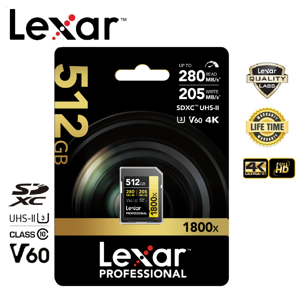 Lexar 512GB SDXC Professional 1800x