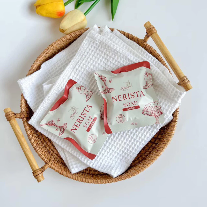 สบู่เนริสต้า 🍯🤎ลดสิว ลดผด หน้าใส ผิวแพ้ง่ายใช้ได้ ออร์แกนิก100% (ของแท้ รับตรงบริษัท)