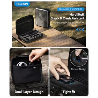 Telesin DJI Osmo Action 5Pro / 4 / 3 Shockproof Large Size Protective bag กระเป๋าเก็บกล้องและอุปกรณ์