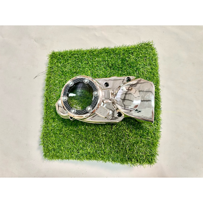 ครอบเครื่อง ครอบจานไฟ รุ่น แดช เก่าปี97 แดชใหม่ปี 98 / LS'125 และLSปี2000 ชุบสีเงินเจาะใส - รูปที่ 3