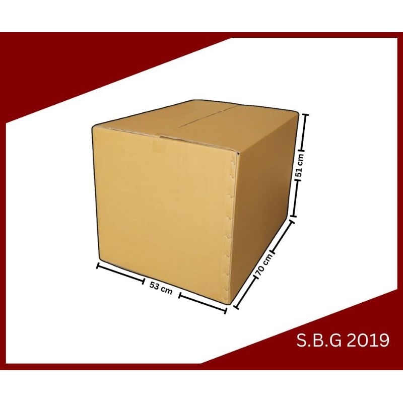 กล่องพัสดุใบใหญ่หนา5ชั้นขนาด53×70×51cm ขนาด 49×60×86cm.ขนาด48×57×44cm.แพ็คละ1ใบ