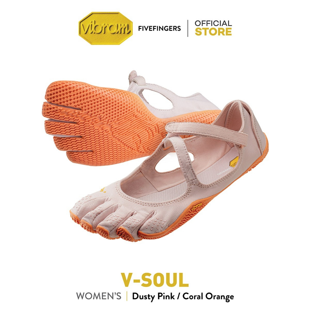 Vibram FiveFingers รองเท้าผู้หญิง รุ่น - V-Soul (Dusty Pink/Coral Orange) - 25W7203