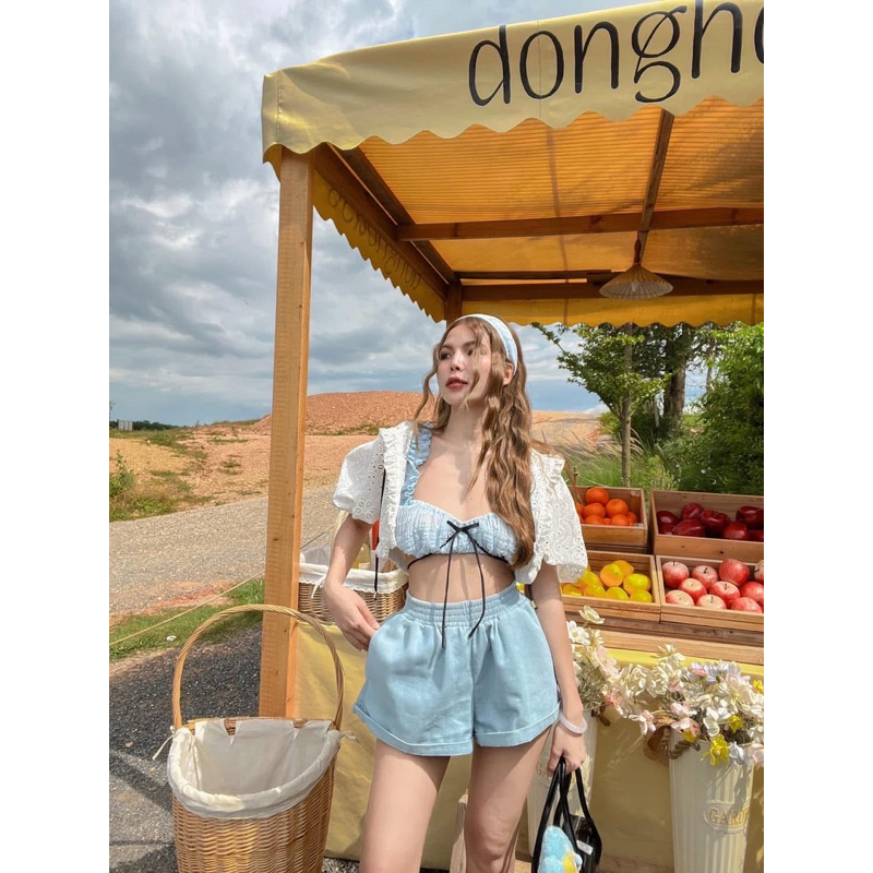 🇹🇭 (จัดส่งภายใน 24 ชม)🔥🔥 Pitcha พร้อมส่งเฉพาะเสื้อสีฟ้า  New ⛔️ ใช้โค้ช 30% ได้ ⛔️ Pitha ใส่สวยมาก ง