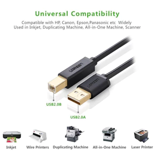UGREEN 10351 / 10352 Cable PRINTER USB2.0 1.5M / 3M / 5M สายเครื่องปริ๊น สายต่อ printer