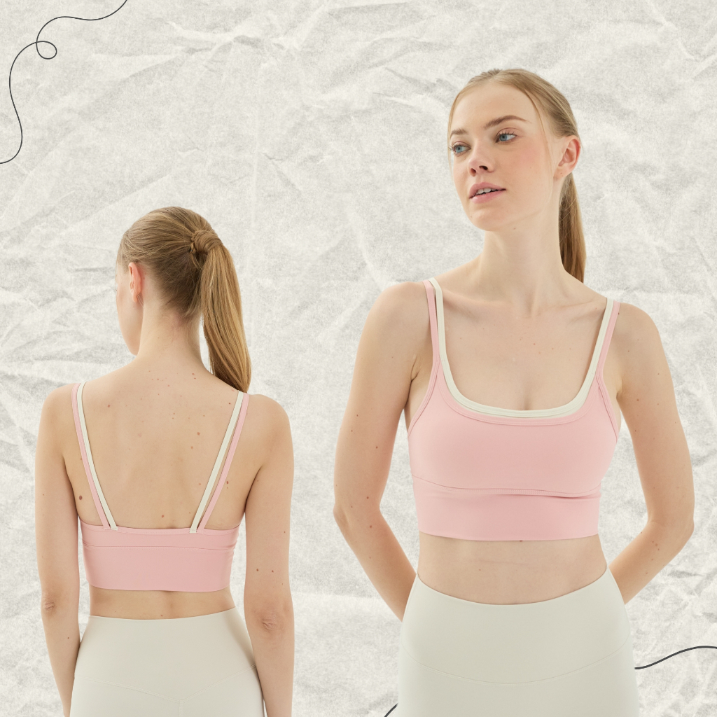 Riri Bra สปอร์ตบรา Two Tones สายเบิ้ลเล็ก Minimal but cute 7 สี  3 ไซส์ / พร้อมส่งจากไทย - รูปที่ 4