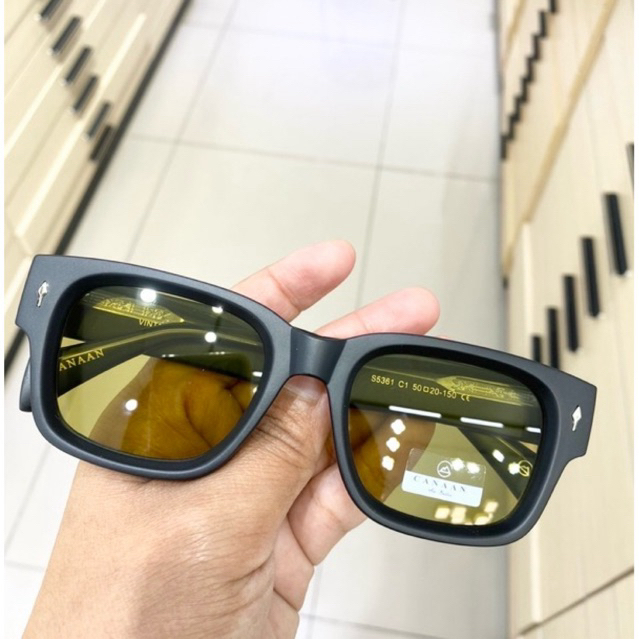 แว่นกันแดด สไตล์วินเทจ สุดฮิต  เเบรนด์ canaan แท้สั่งตรงจากโรงงาน กัน UV400 สามารถนำกรอบเปลี่ยนเลนส์สายตาได้