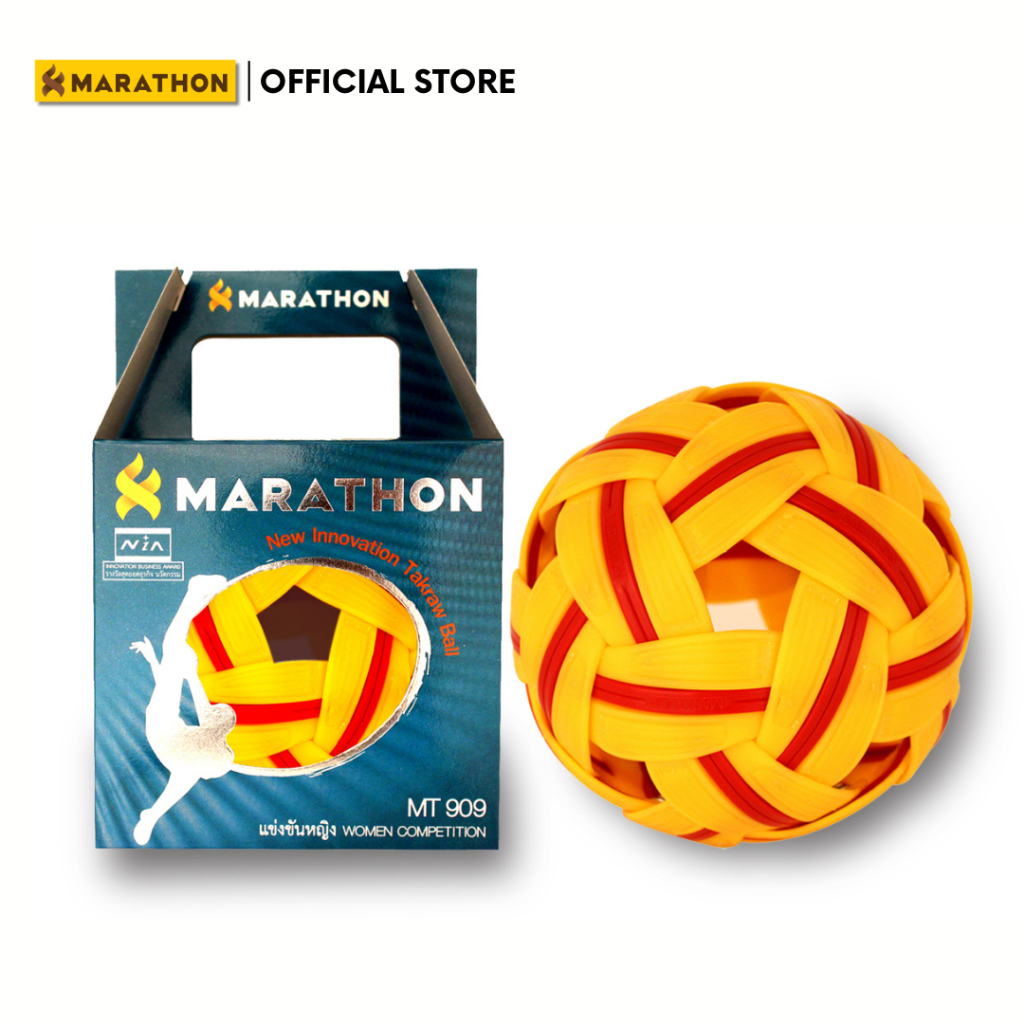 MARATHON ตะกร้อแข่งขันนานาชาติ หญิง/เยาวชน MT909 หนัก160 กรัม เซปักตะกร้อ Sepak Takraw Women / Youth