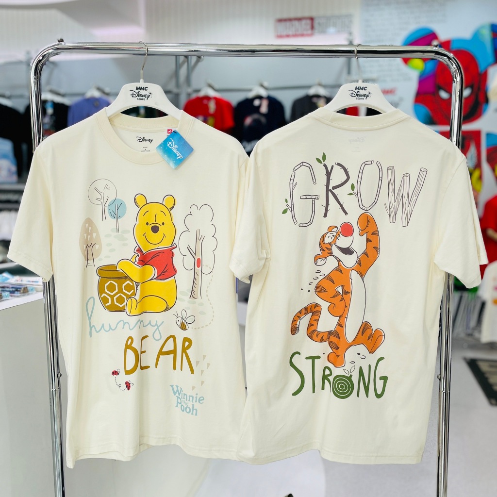 Power 7 Shop เสื้อยืดการ์ตูน ลาย "Winnie the Pooh" ลิขสิทธ์แท้ DISNEY(TMX-193-สีครีม) — صورة 6