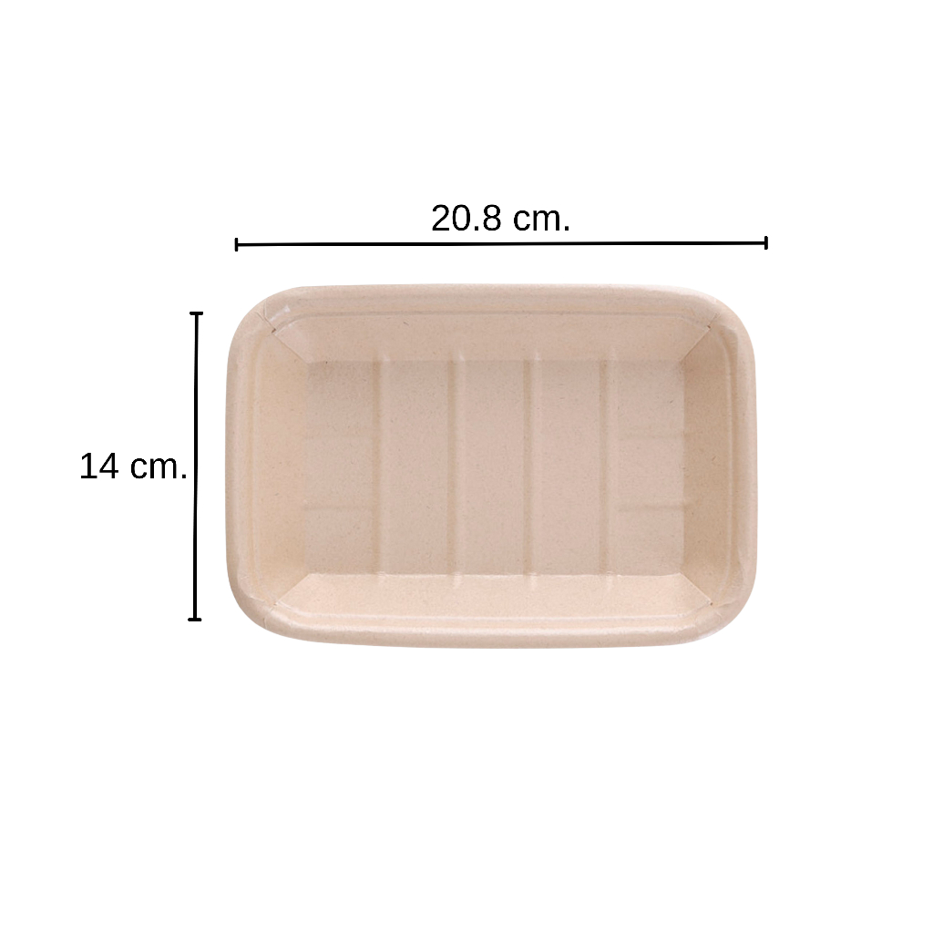ถาดกระดาษ ขนาด 5x8 นิ้ว (สีน้ำตาล) รหัส BT001 รูปที่ 2