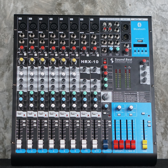 มิกซ์เอฟเฟคแท้SOUNDBESTHRX10MIXERมิกเซอร์มิกซ์เอฟเฟคแท้เครื่องปรับแต่งเสียงMIXHRX 10 HRX-10SOUNDBEST