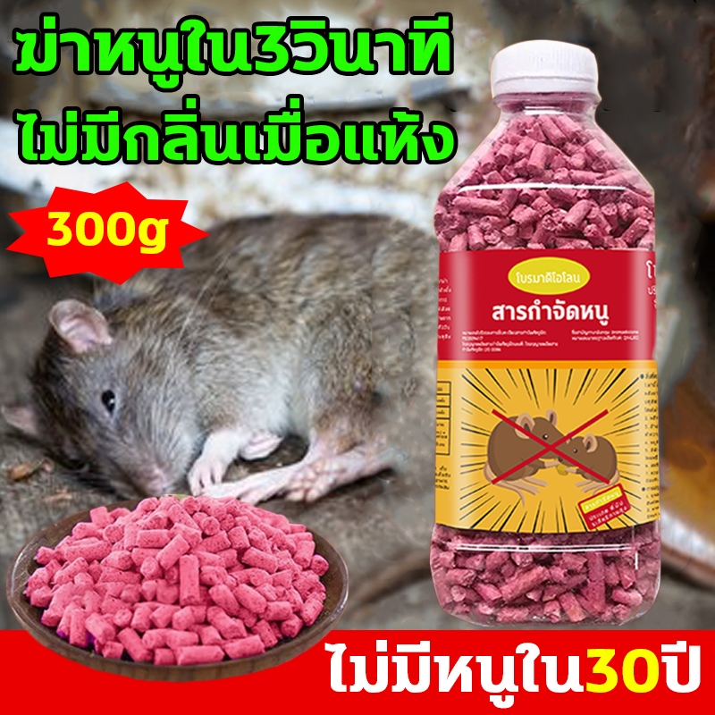 ปลอดหนูตลอดทั้งปี ยาเบื่อหนูแห้ง 300g เหยื่อกำจัดหนู ขนมหนูตายแห้ง เหยื่อกำจัดหนู ยาเบื่อหนูแรง ยาเบื่อหนูเม็ด