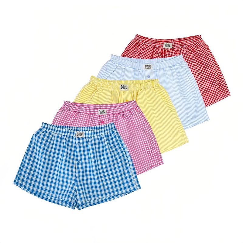 Summer Boxer กางเกง boxer ลาย gingham และ stripe สีสันสดใสน่ารัก#0597