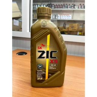 ZIC X9 เบนซิน 5W40 น้ำมันเครื่องยนต์เบนซินสังเคราะห์แท้ 100% SAE 5W40 API SP ขนาด 1 ลิตร (00002100)