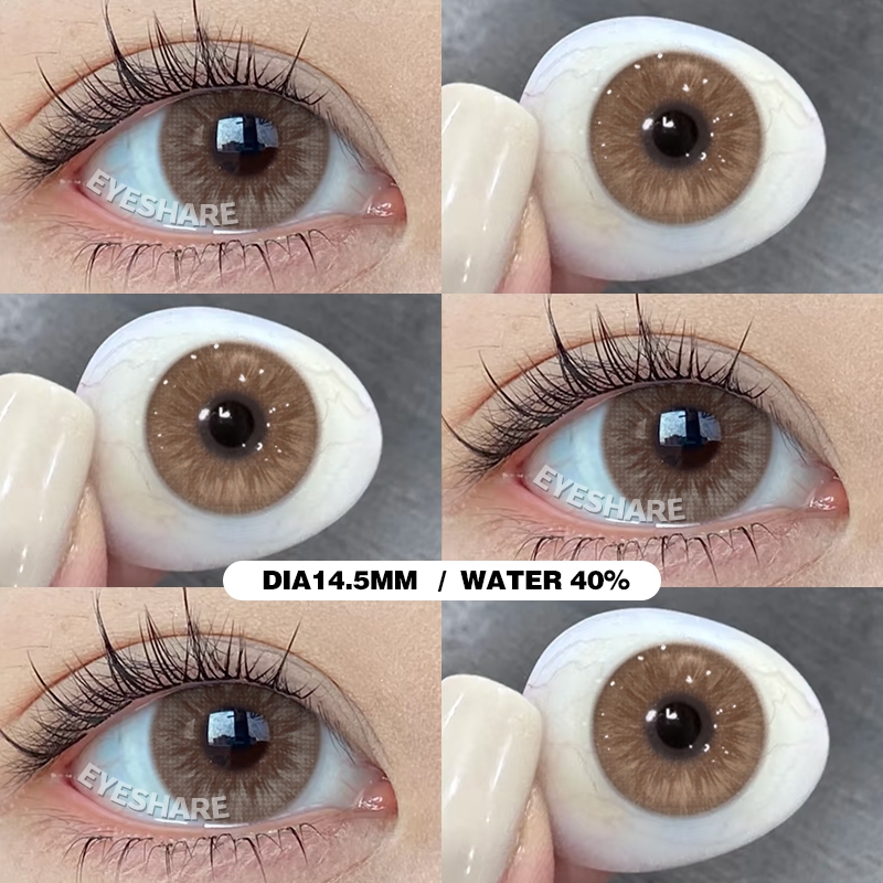 {COD}-คอนแทคเลนส์สีน้ำตาลซีแอตเทิล Eyeshare คอนแทคเลนส์สีตาขนาดใหญ่ 14.5 มม. ใช้ได้ 1 ปี เลนส์แฟชั่น