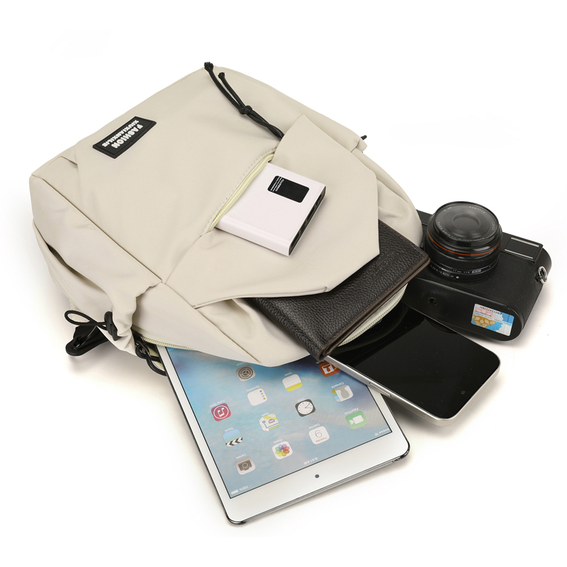 GUCSELECTED(B2297) กระเป๋าคาดอก-ผ้าไนล่อนสีพื้นFASHION มี6ช่องใส่ของ