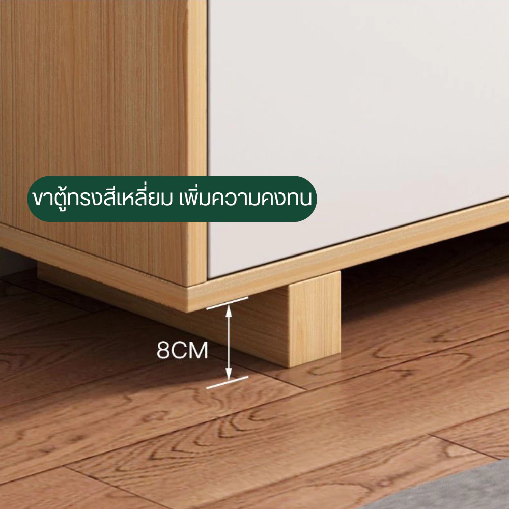 ชั้นวางทีวี สไตล์มินิมอล/LOFT ไม้เนื้อแข็ง 65/55/32 นิ้ว thumbnail 9