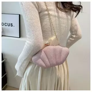 กระเป๋าสะพายไหล่ กระเป๋าทรงเปลือกหอย-กระเป๋าสะพายข้าง Fashion bags-ส่งจากไทย