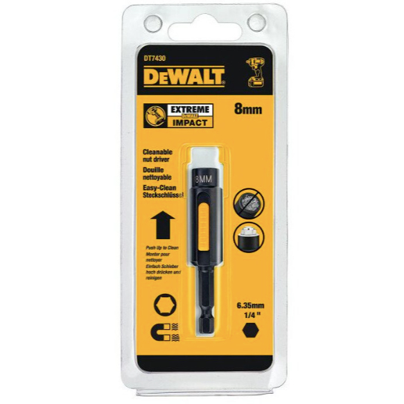 DEWALT ก้านต่อดอกไขควง 8มม. DT7430 / 1/4 ยาว76มม. DWA3HLDFT / DWA6HLDTG / DW2222IR / DW2055SD ( มีแม่เหล็กในตัว )