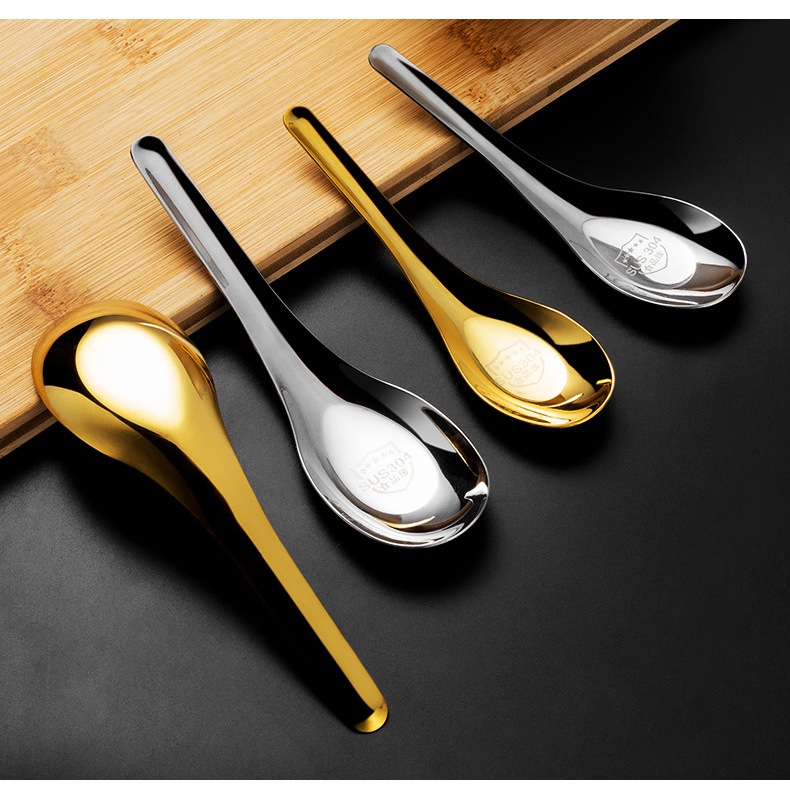 ช้อนเงิน ช้อนทอง ช้อนสแตนเลส สำหรับบนโต๊ะอาหาร ร้านอาหารทั่วไป เกรด304 No.KC4 - รูปที่ 3
