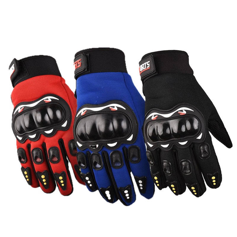 LANCAMP ถุงมือขับมอเตอร์ไซค์ จักรยาน แบบครึ่งนิ้วและเต็มนิ้ว ทัชสกรีนได้ ระบายอากาศดี