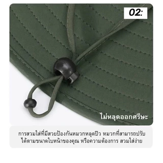 YH หมวกกันแดด หมวกคลุมหน้ากันแดด ปีกกว้าง รอบทิศทาง 360 องศา มีช่องระบายอากาศ สำหรับตกปลา ทำสวน ทำนา