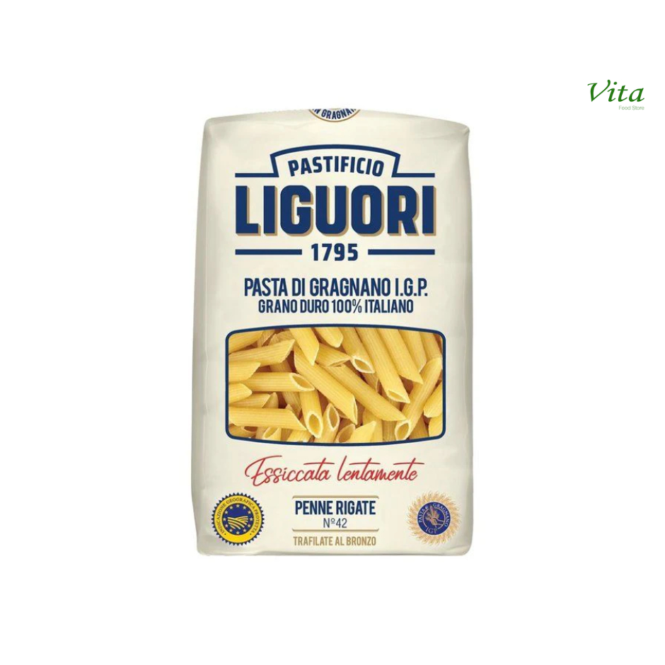 ลิกูโอรี พาสต้า เพนเน่ ริกาเต้ No.42 500 กรัม - Penne Rigate N.42 Pasta 500g Liguori brand