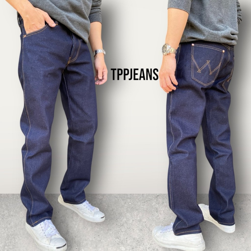 JEANSEXPRESS Classic DarkBlue Denim กางเกงยีนส์ทรงกระบอกชาย สีดาร์คบลูเข้ม เป้ากระดุม ทรงสวย Size 28-36