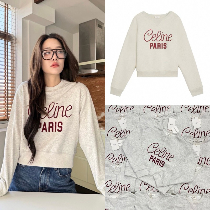 CL Paris sweater เสื้อแขนยาวสเวตเตอร์ สกรีนลาย น่ารักมากกก