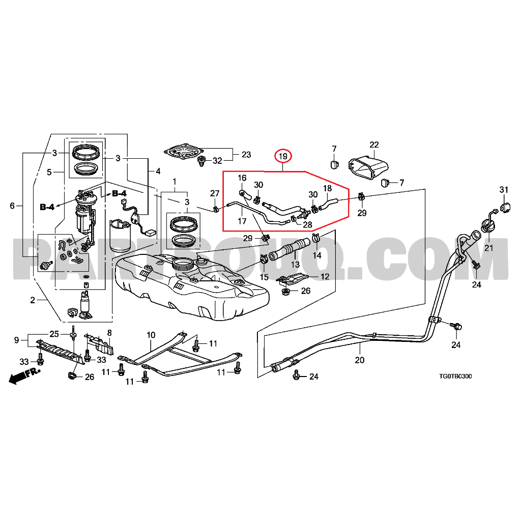 Honda Jazz GE 2008-14 City 2008-13 ชุดท่อยางดูดอากาศถังน้ำมัน ท่อยาง 3 ทางถังน้ำมันเชื้อเพลิง แท้เบิกศูนย์