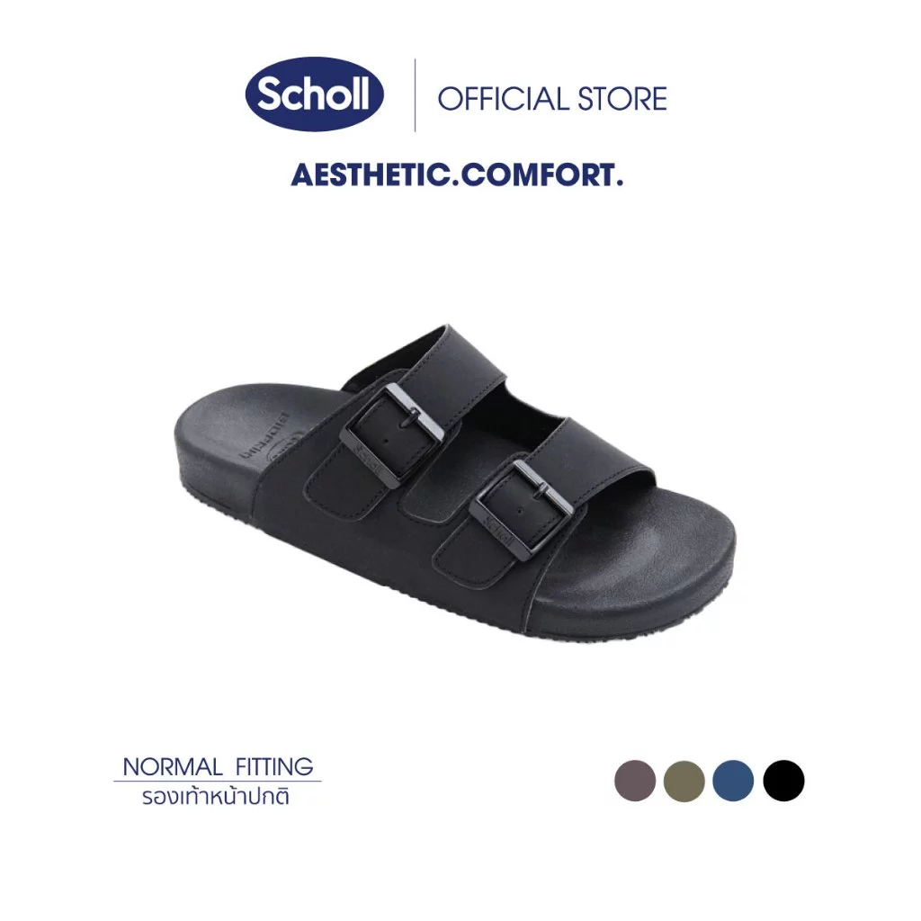 Scholl รองเท้าสกอลล์ รุ่น Army รองเท้าแตะสวมสุขภาพ เทคโนโลยี Bioprint รองรับรูปเท้าได้ทุกส่วน กระชับ นุ่ม ใส่สบาย