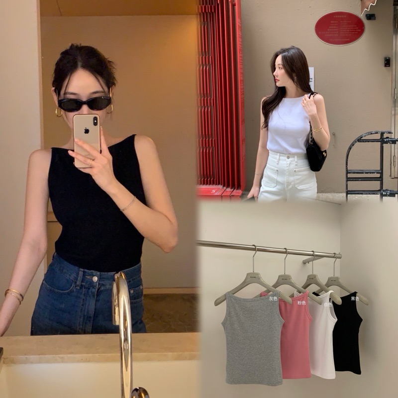3427# เสื้อแขนกุด เนื้อผ้ายืดหยุ่นได้เยอะ งานสวย TAG:WG.WE 🇰🇷