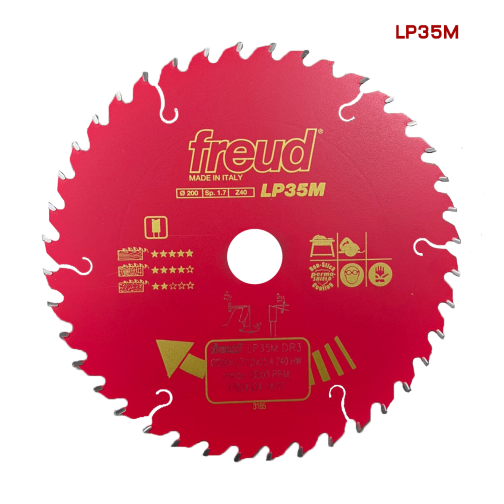 ใบเลื่อย FREUD 8"x40T (ตัดไม้) LP35MDR3 ของแท้นำเข้าจากประเทศอิตาลี ตัดไม้ได้ทุกชนิด