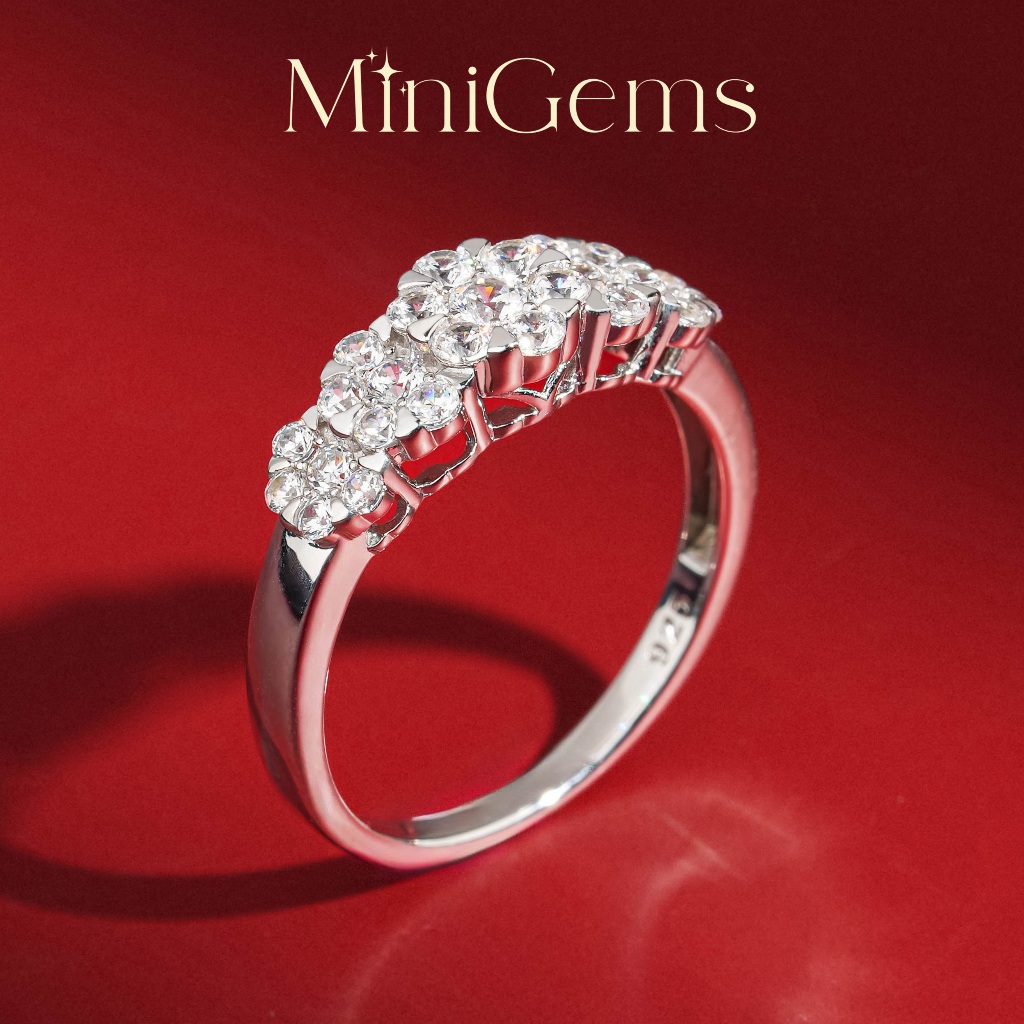 MiniGems แหวน เงินแท้ 92.5 เพชรสวิส(CZ) แหวนคู่ แหวนแต่งงาน แหวนผู้หญิง แหวนผู้ชาย 06452