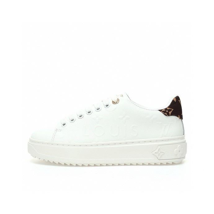 Louis Vuitton Time Out Low Sneaker Casual Muffin Serrated แต่เพียงผู้เดียวรองเท้าผ้าใบลำลอง 1AAE5O