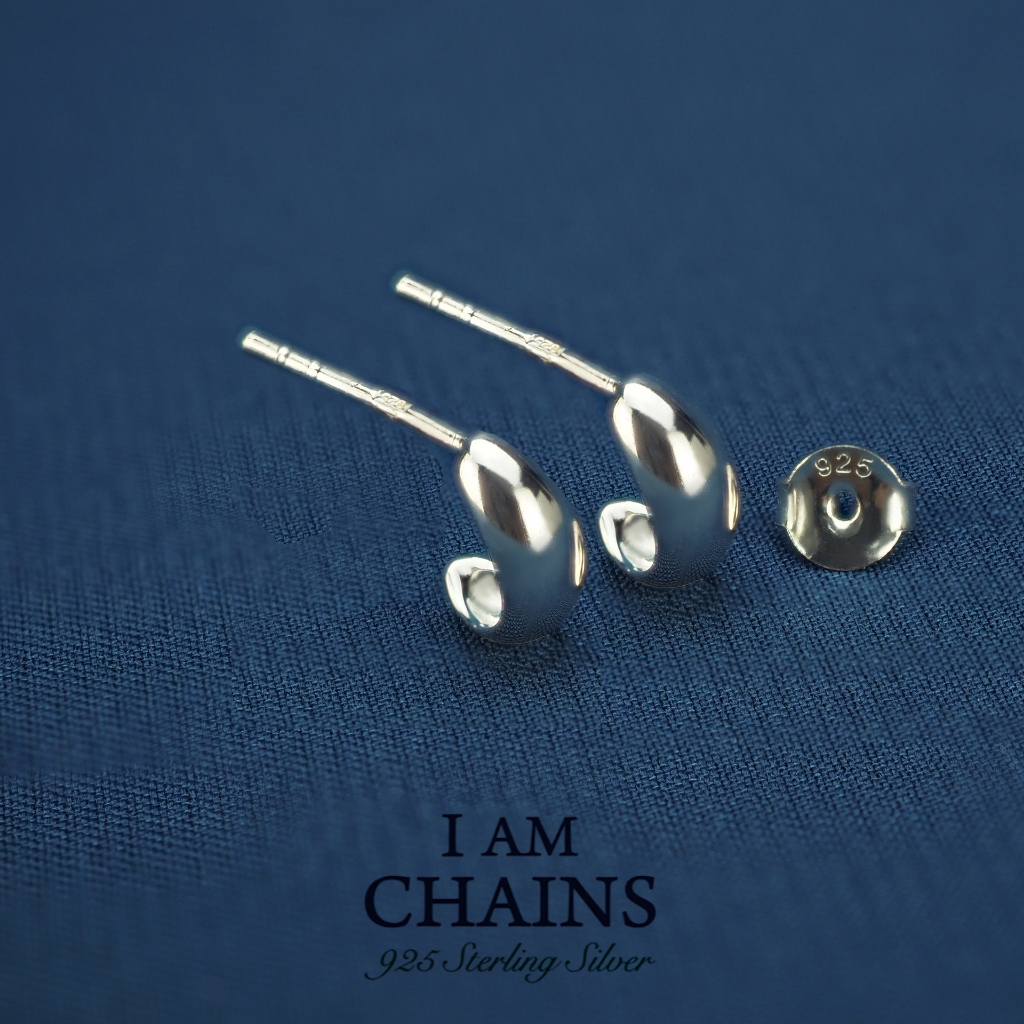 ต่างหูเงินแท้ สไตล์มินิมอล ลาย หัวใจ, ดาว, โอบอุ้ม และโอบกอด วัสดุเงินแท้ 925 ไม่แพ้ไม่คัน ใส่ติดหูได้ทุกวัน - รูปที่ 3