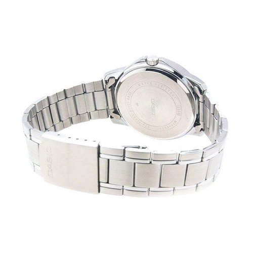 Casio นาฬิกาข้อมือผู้ชาย สีเงิน สายสแตนเลส รุ่น MTP-V004D,MTP-V004D-1C,MTP-V004D-7C