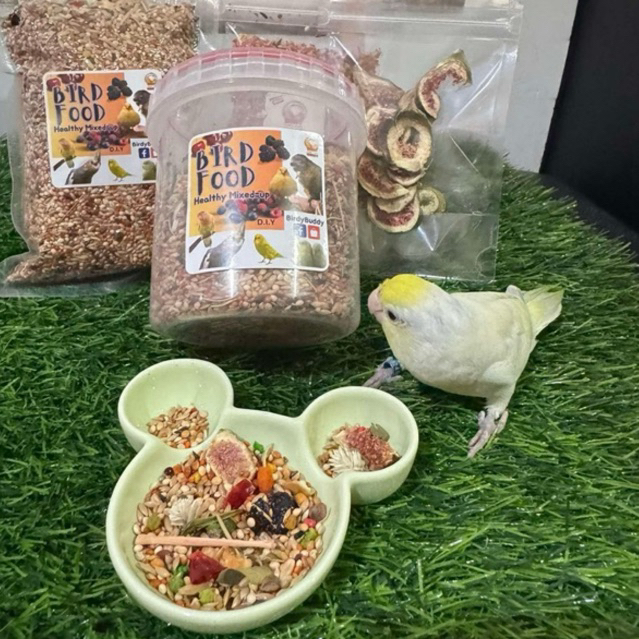 อาหารนกพรีเมี่ยมผสมใหม่350gกระปุก
