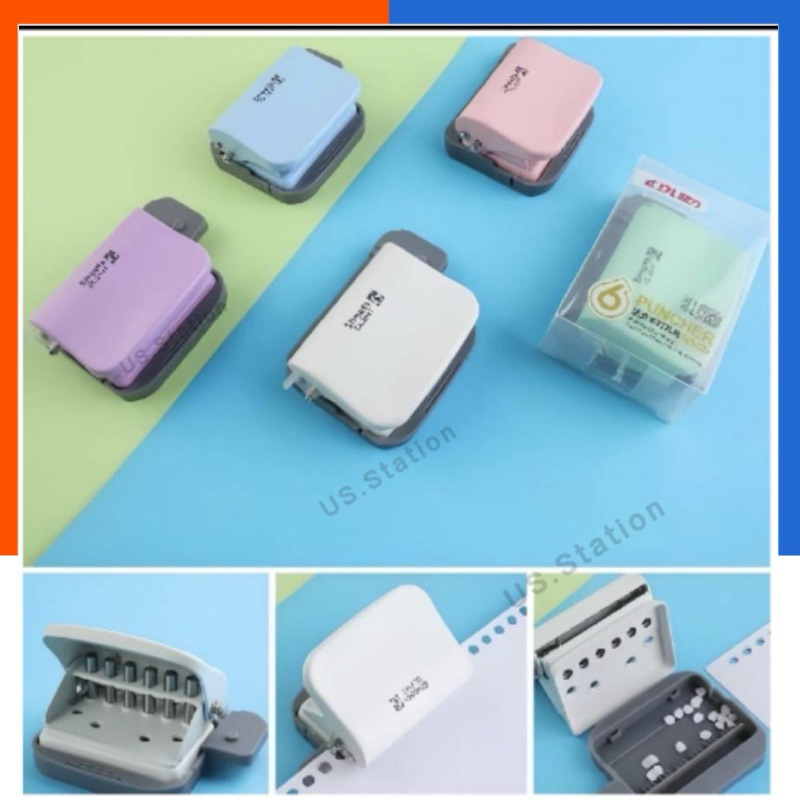 ที่เจาะกระดาษ 6รู เครื่องเจาะกระดาษ DL2617 เข้าเล่ม คละสี ตุ๊ดตู่เจาะรู เจาะกระดาษได้ 5 แผ่น/ครั้ง ที่เจาะกระดาษ