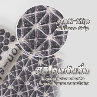 Fitness ถุงเท้าโยคะ ถุงเท้าโยคะ 35-40 Yoga Socks เว้าหลัง มีปุ่มกันลื่น ซิลิโคน ระบายอากาศได้ดี