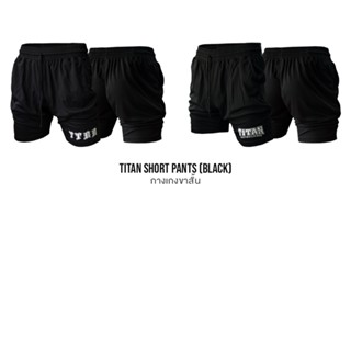 รุ่นปี 2025 กางเกงกีฬาขาสั้นปลายขา Slim fit (สีดำ) SA1 - SA4