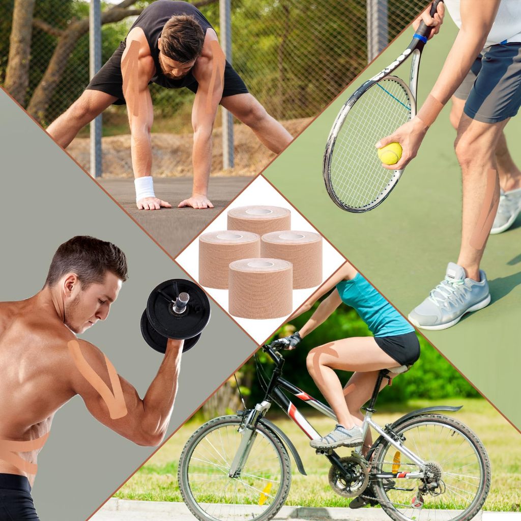 เทปผ้าบำบัด เทปพยุงกล้ามเนื้อ เทปบำบัด sport tape เทปบำบัดกล้ามเนื้อ ยืดหยุ่น ขนาด5cm/2.5cm เทปติดกล้ามเนื้อ เทปพันกล้าม - รูปที่ 6