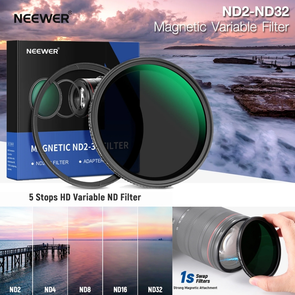 ฟิลเตอร์ NEEWER MAGNETIC VARIABLE ND FILTER HD ND2-ND32