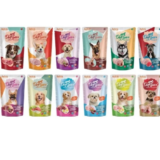 Ostech Dog Lover [48 ซอง] ออสเทค ด็อก เลิฟเวอร์ อาหารเปียกสุนัข อร่อย ทานง่าย ขนาด 130 กรัม*โปรดอ่าน
