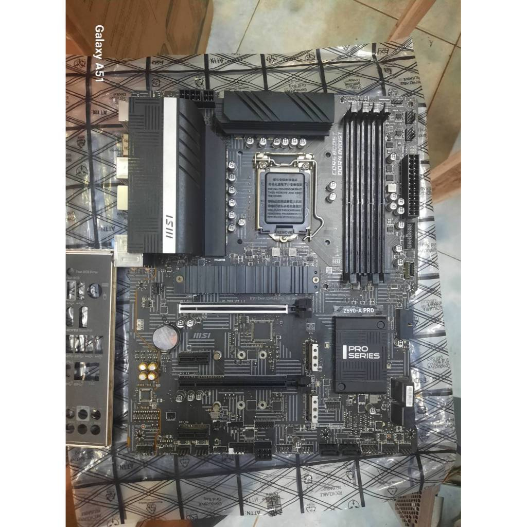 เมนบอร์ด  MSI Z590-A PRO  LGA 1200 ระหัส   Z  ตัวแรง ลองรับตัว K ใส่เจน 10-11 มือสองสภาพสวย